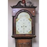 A George III mahogany longcase clock with painted dial (for restoration)