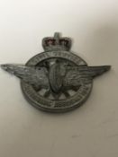 A vintage Civil Service car badge