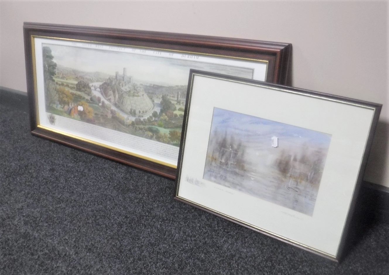 A framed Keith Proctor signed picture, Kielder Moon, together with a further signed print,