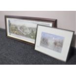 A framed Keith Proctor signed picture, Kielder Moon, together with a further signed print,