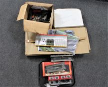 A collection of railway track, Hornby Track Pack System, trak-mats, station parts etc.