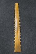 An impressive late 19th/early 20th century taxidermy sawfish rostrum, with sixty-five teeth,
