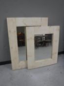 Two painted pine framed mirrors