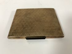 An early twentieth century heavy gauge sterling silver gilt cigarette case, 9 cm x 11 cm, 175.7g.