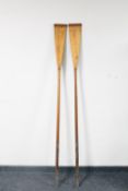 A pair of early twentieth century pine oars