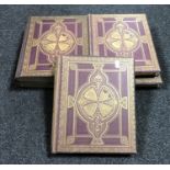 A set of four 19th century leather bound and gilt volumes;