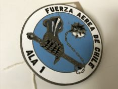 A Chilean Air Force car badge