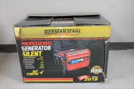 A boxed German Stahl 220V professional silent generator