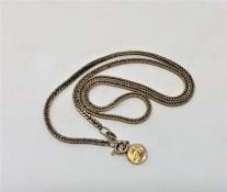 A 9ct gold St. Christopher necklace CONDITION REPORT: 7.4g gross.