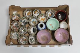 Nineteen pieces of antique and later Chinese porcelain : set of thirteen Zodiac finger bowls,