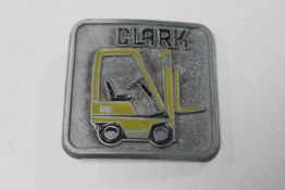 A Clarke fork lift truck belt buckle