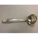 A large Scottish silver ladle, William Constable,
