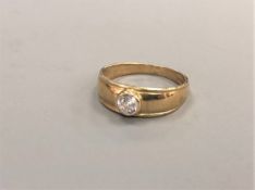 A 9ct gold CZ ring, size Q1/2 CONDITION REPORT: 2.