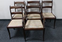 Five continental dining chairs