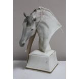 A Royal Worcester horses head on plinth