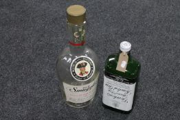 Two vintage spirit bottles, a Gordon's Original Dry Gin 2.