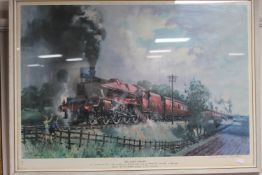 A mid 20th century Terrence Cuneo framed print,
