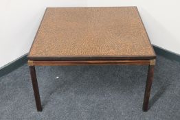 A 20th century Danish copper topped coffee table