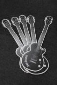 Five Jack Daniels advertising guitar cut outs