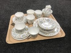 A tray of twenty-one piece Wedgwood bone china tea service