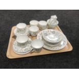 A tray of twenty-one piece Wedgwood bone china tea service