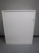 An office shutter door stationary cabinet