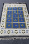 A flat weave rug