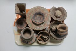 Fourteen pieces of hand painted Indus Valley pottery