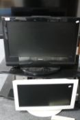 A Toshiba 22 inch LCD TV DVD combi with remote together with a Toshiba 26 inch LCD TV no remote