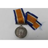A boxed WWI medal with ribbon : H.E. Pullinger, F8185, L.M.