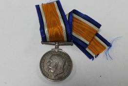 A boxed WWI medal with ribbon : H.E. Pullinger, F8185, L.M.