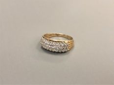 A 9ct gold CZ ring, size P CONDITION REPORT: 2.