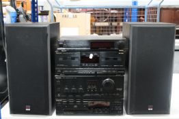 A four piece Technics stack system including a stereo tuner ST-X901L,