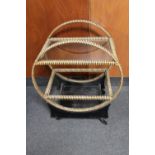 A wicker Art Deco tea trolley