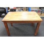 Four sheesham wood dining tables,