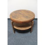 A circular two tier walnut Art Deco occasional table CONDITION REPORT: 79cm