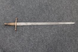 A Spanish replica two-handed sword