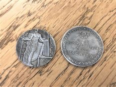 Two early twentieth century German coins / tokens - 1936 Olympics and the reincorporation of the