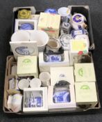 Two boxes of assorted boxed and unboxed Ringtons china