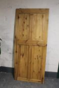 A pine interior door