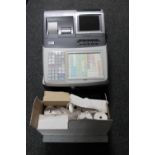 A Casio TE-8000F cash register with extra drawer and box of rolls (no key)