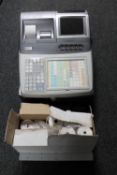 A Casio TE-8000F cash register with extra drawer and box of rolls (no key)