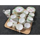 Thirty eight pieces of J & G Meakin Old English bone china tea service and an Aynsley Pembroke milk