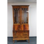 A Victorian inlaid mahogany bureau bookcase CONDITION REPORT: Width 97cm.