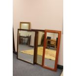 Four framed mirrors (4)