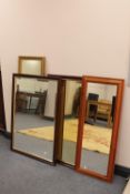 Four framed mirrors (4)