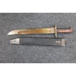 A late 19th century Austrian pioneers short sword in sheath CONDITION REPORT: Blade