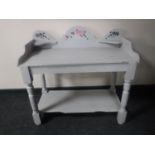 A painted pine two tier washstand