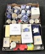 Two boxes of assorted boxed and unboxed Ringtons china