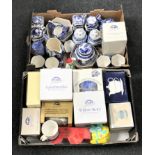 Two boxes of assorted boxed and unboxed Ringtons china